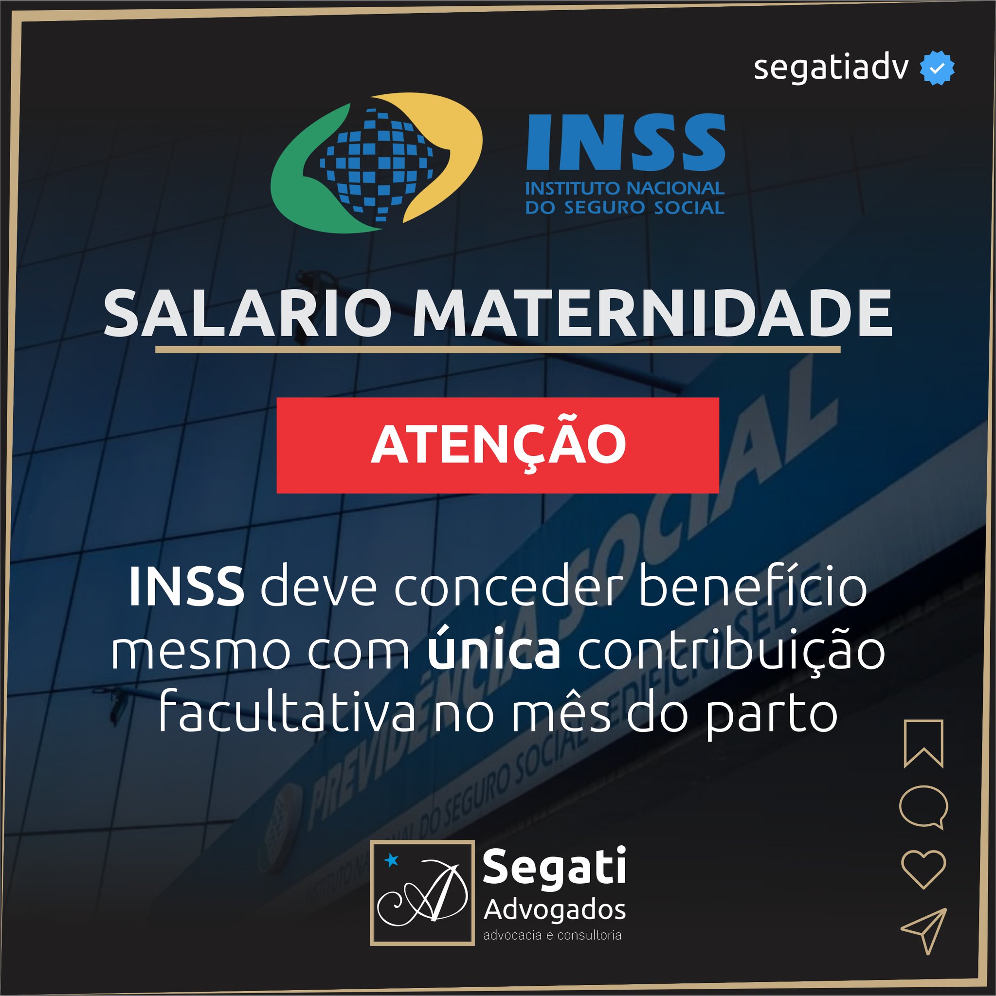 INSS deve conceder benefício  mesmo com um única contribuição facultativa mesmo no mês do parto